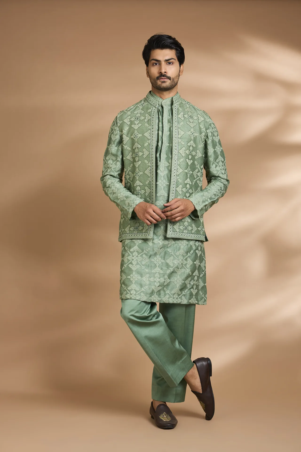 Sage Green Indo-Western